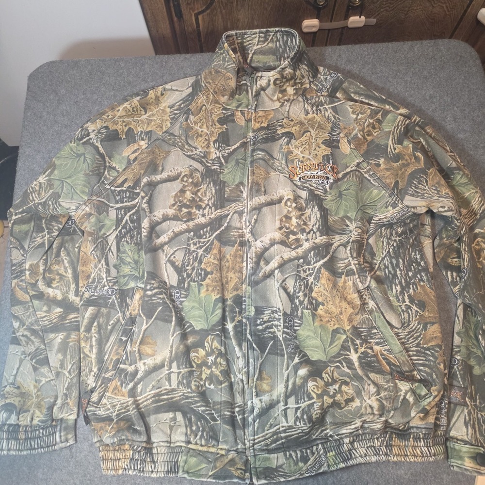 Scent-lok Savanna EXT Realtree Camo Full Zip Lightweight Hunting Jacket Sz XL K1